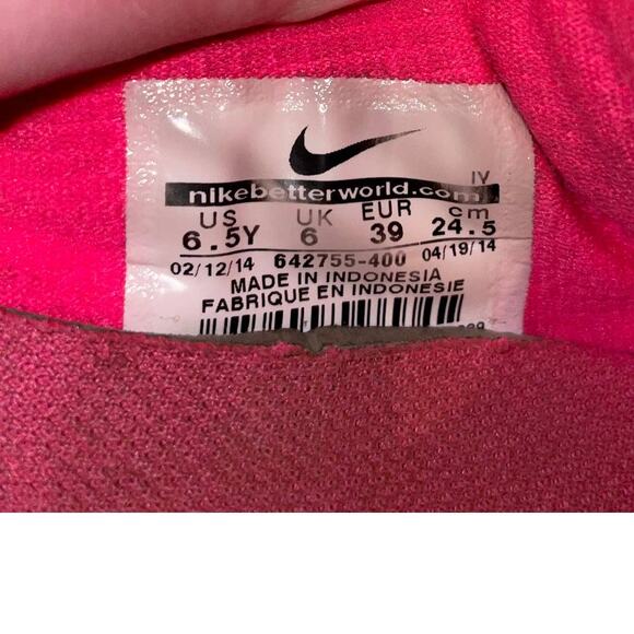 NIKE Youth Blue Hot Pink Flex Running Shoe - US 6.5Y / EU 39 / UK 6 - Picture 3 of 13